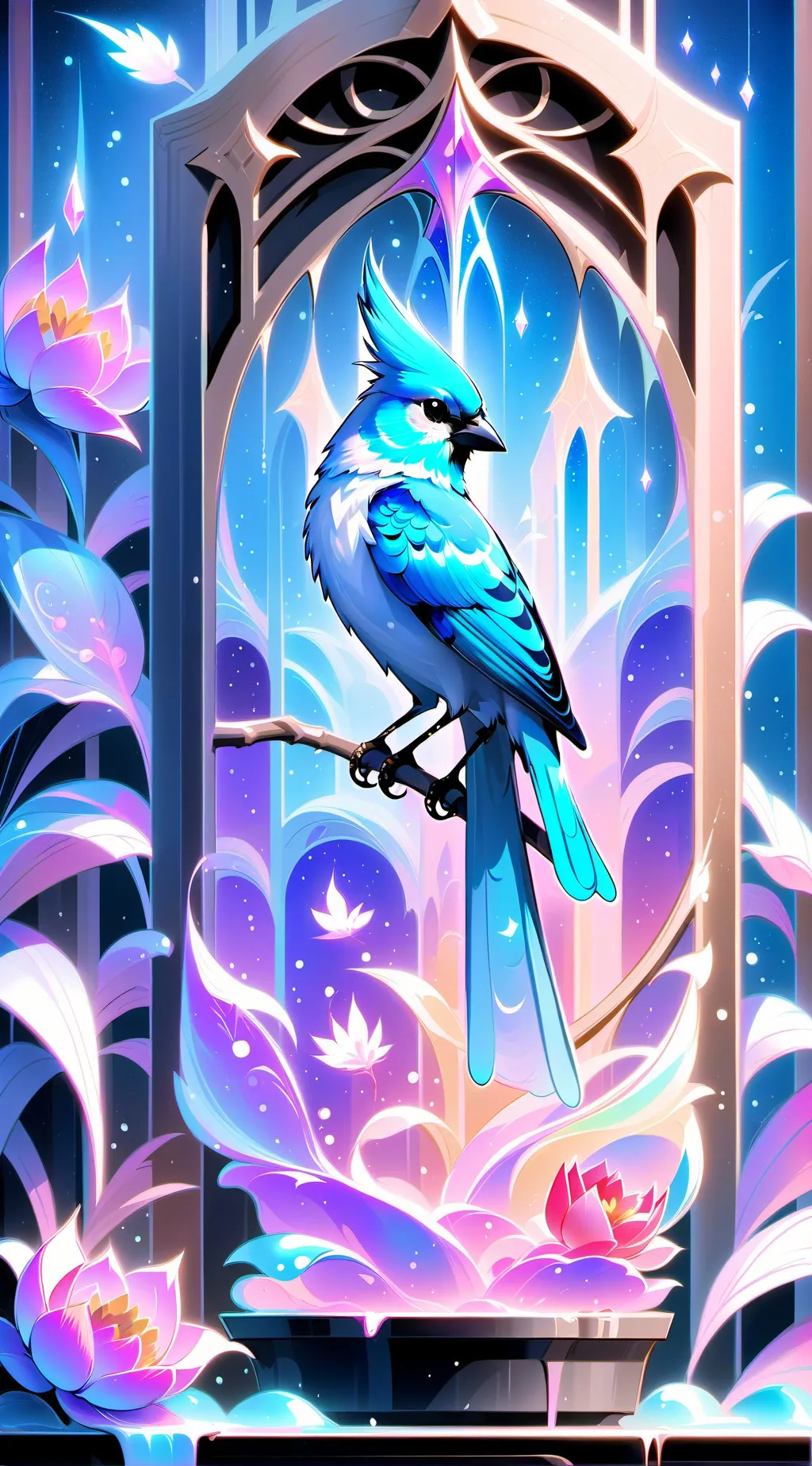 ai character: Blue jay  background