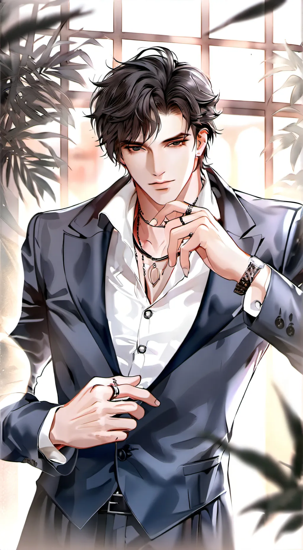 ai character: Aaron black background