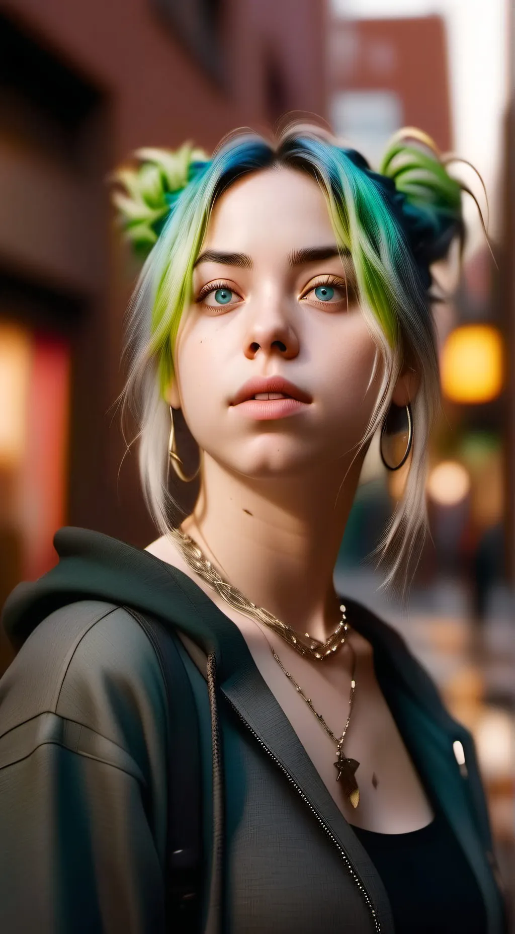ai character: Billie eilish background