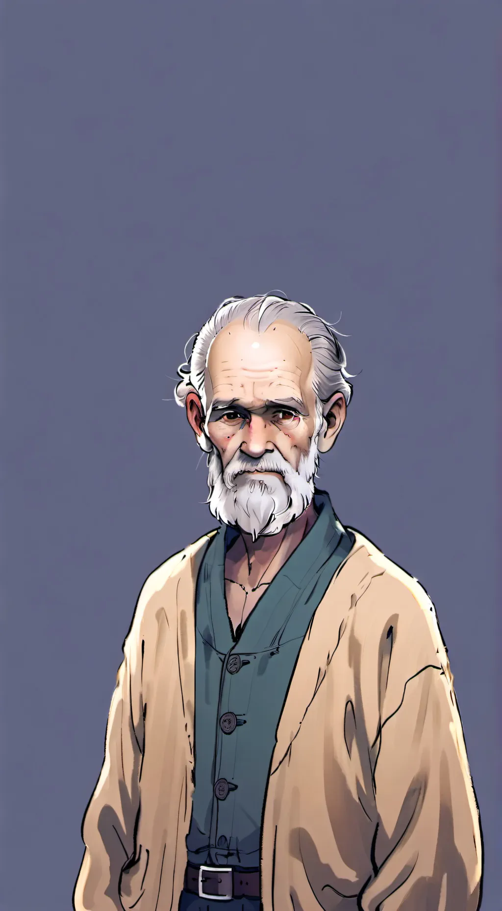 ai character: Old man background