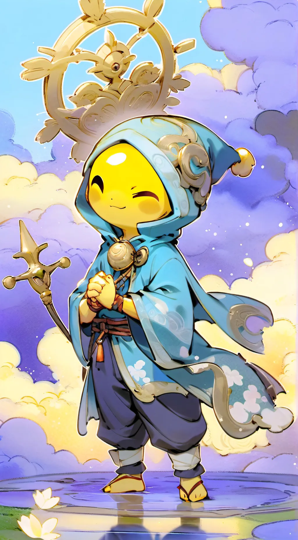 ai character: thank you background