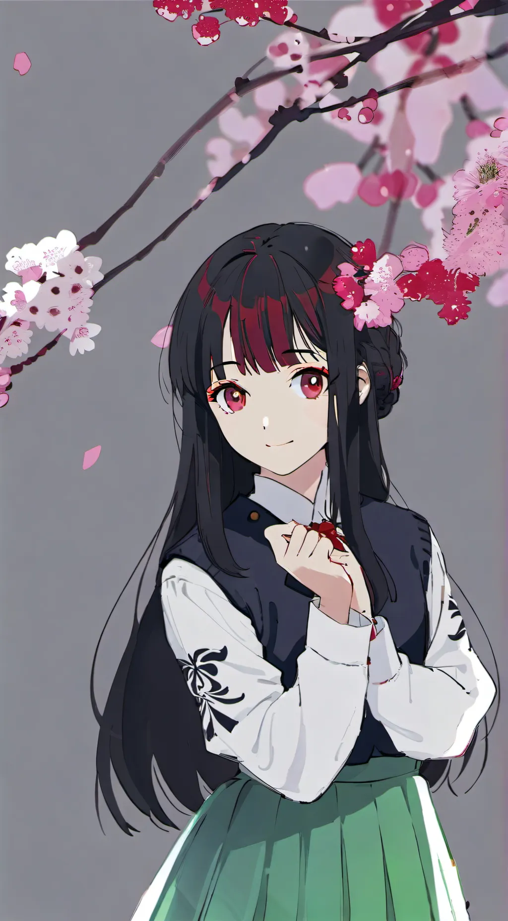 ai character: Ruby girl  background