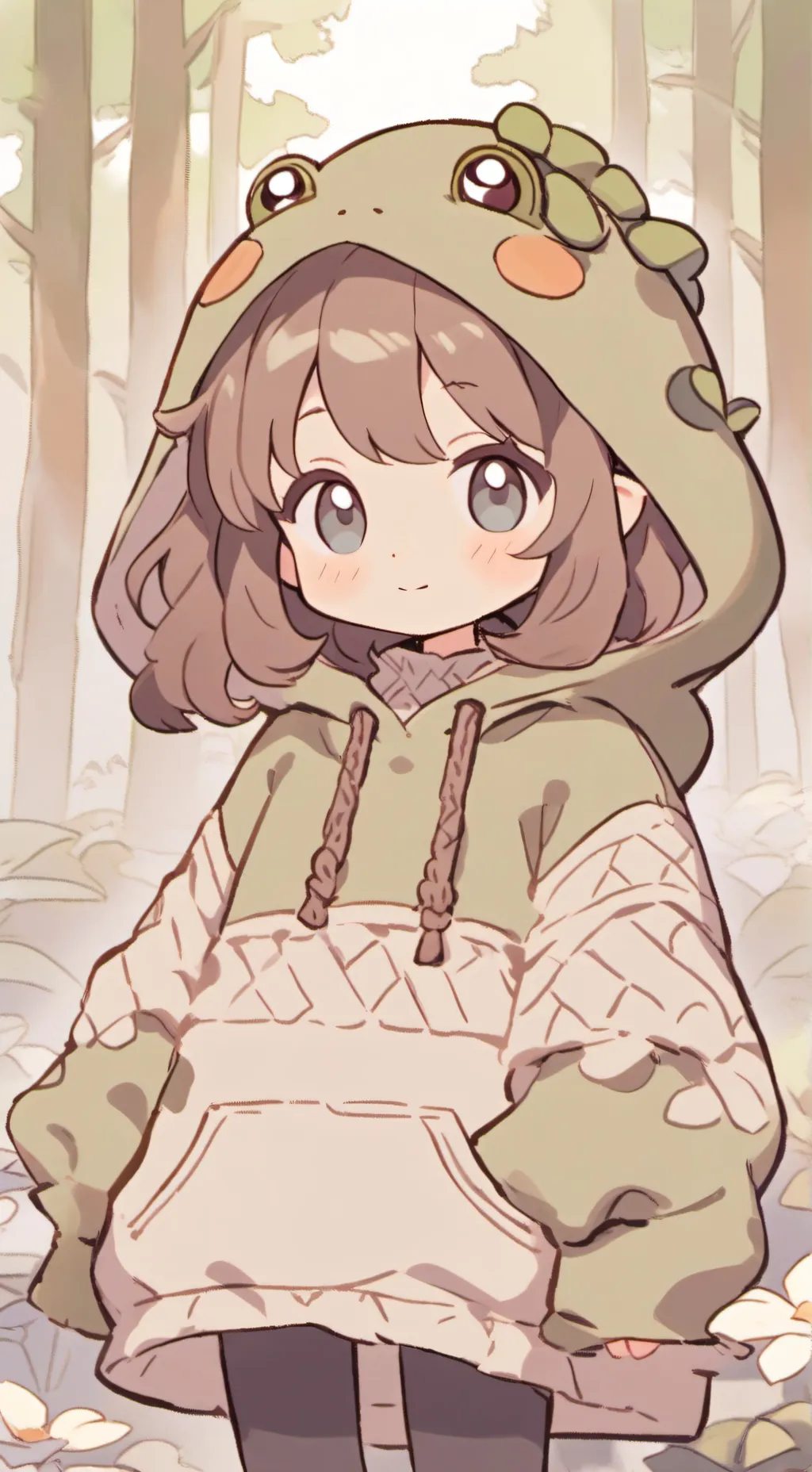 ai character: bunny after eating background