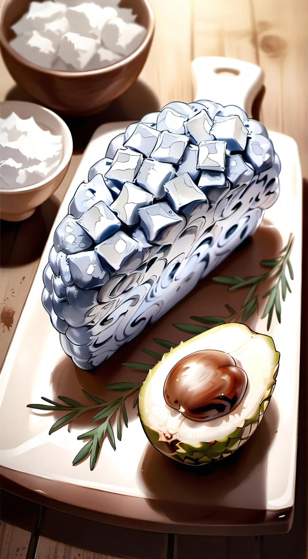 ai character: Fish salad?! background