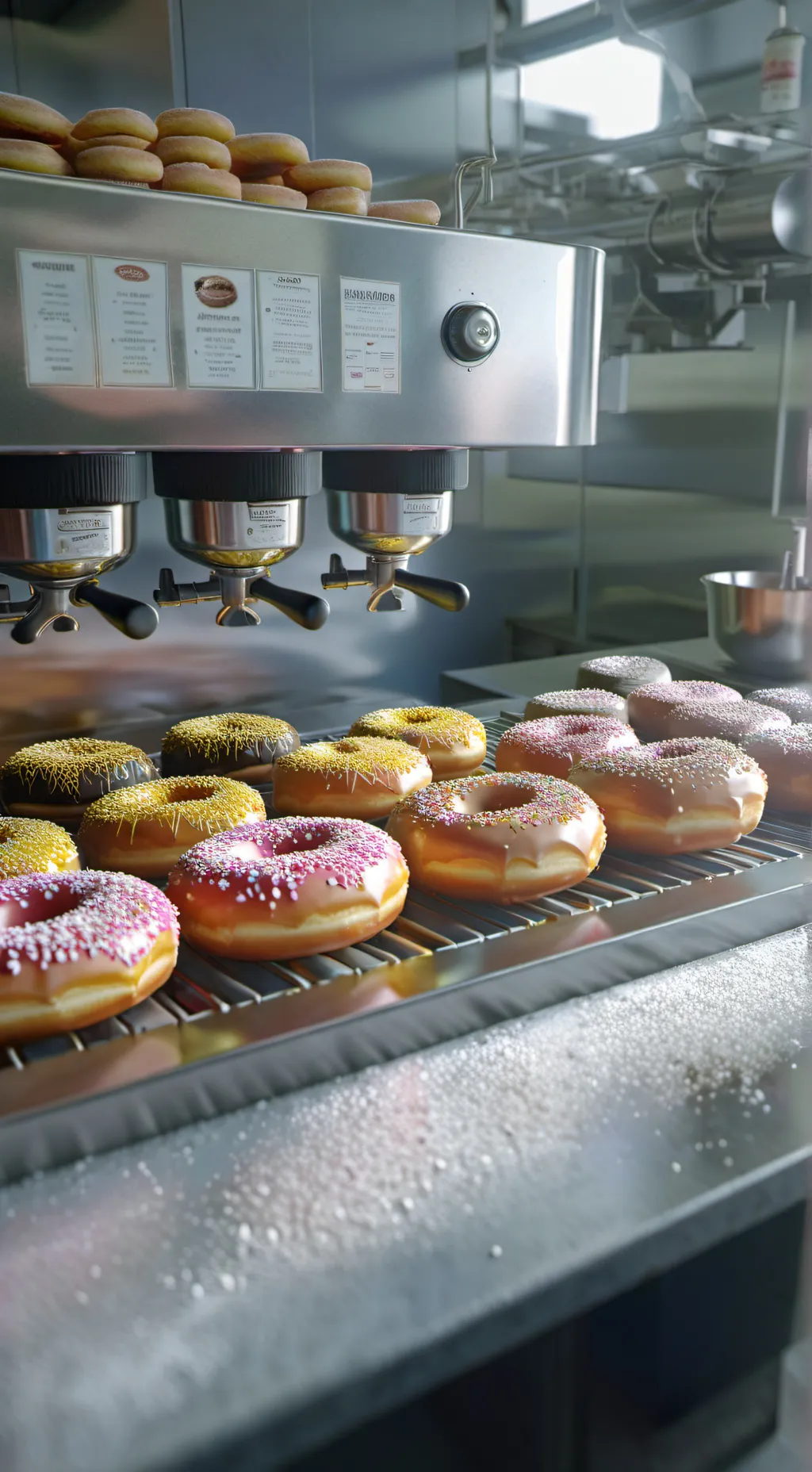 ai character: donut factory background