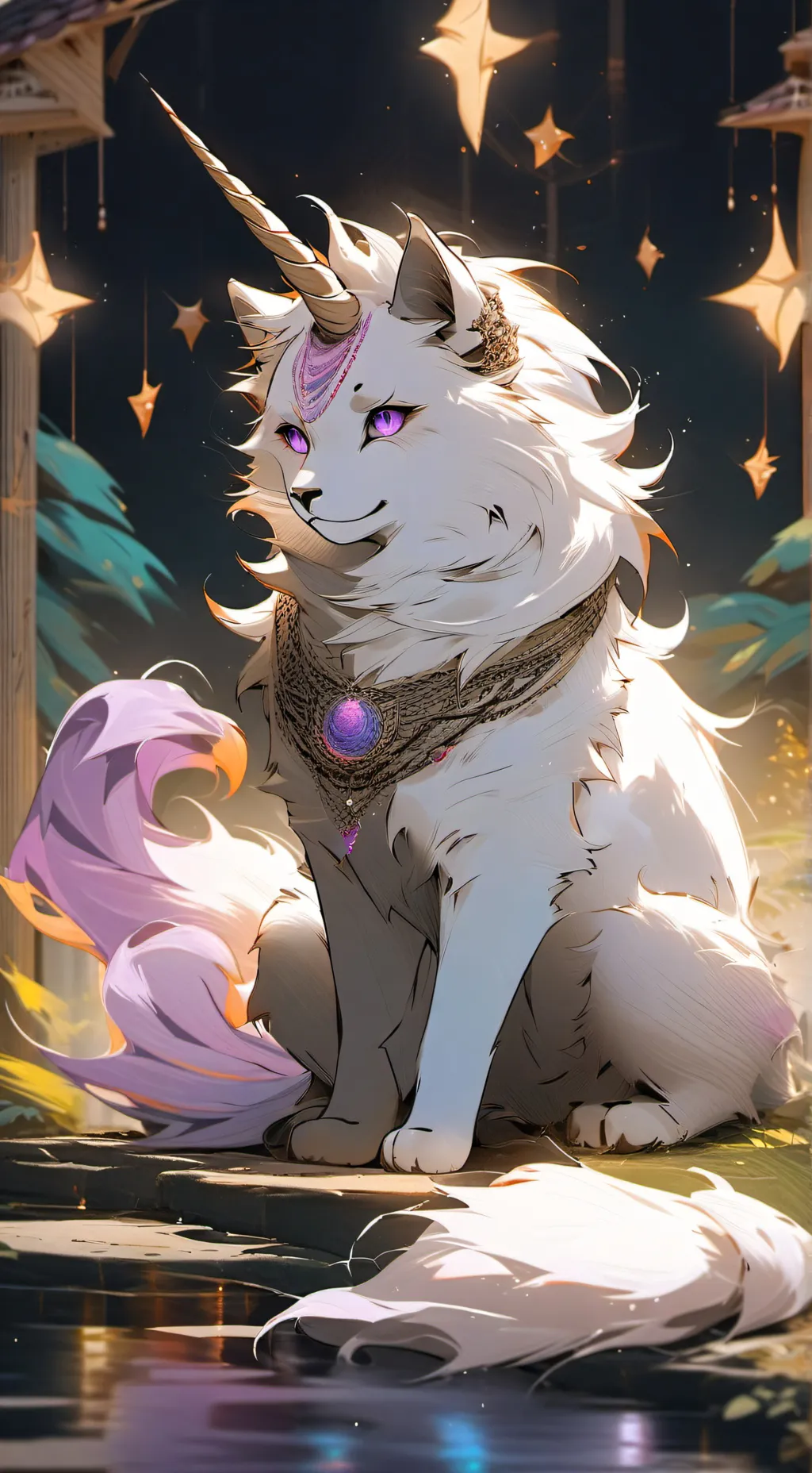 ai character: Glimmerhorn background