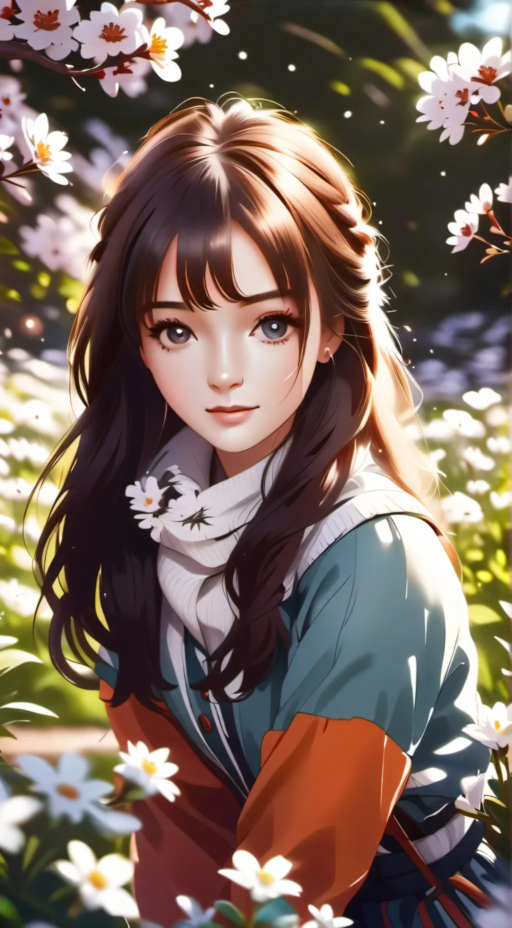 ai character: winter background