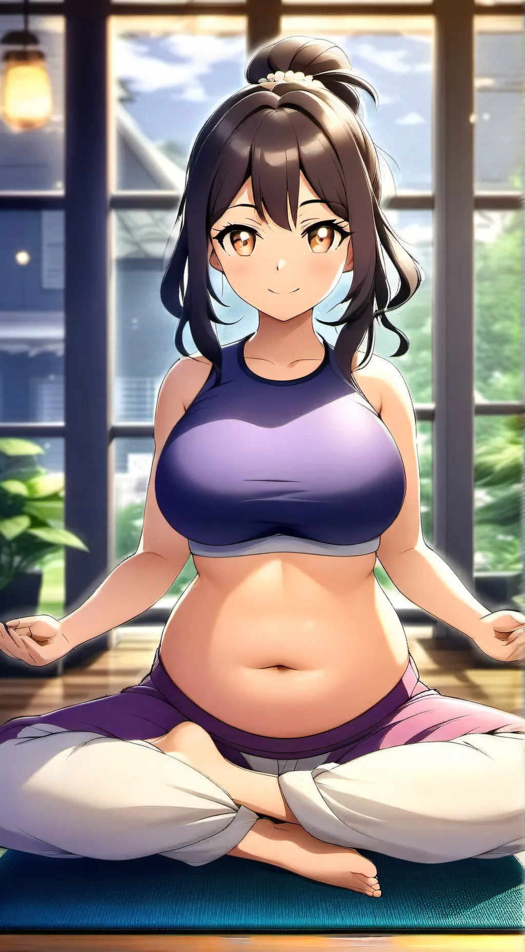 ai character: Yoga instructor  background