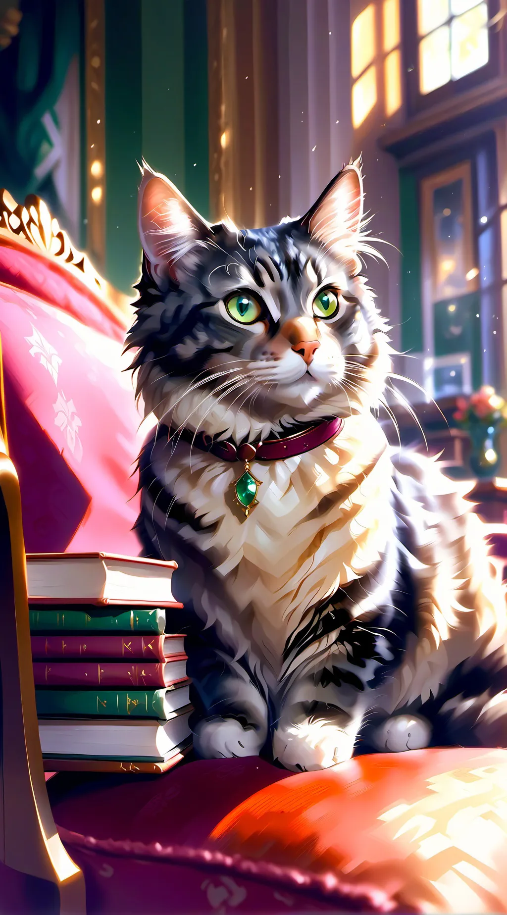 ai character: your cat Marry background