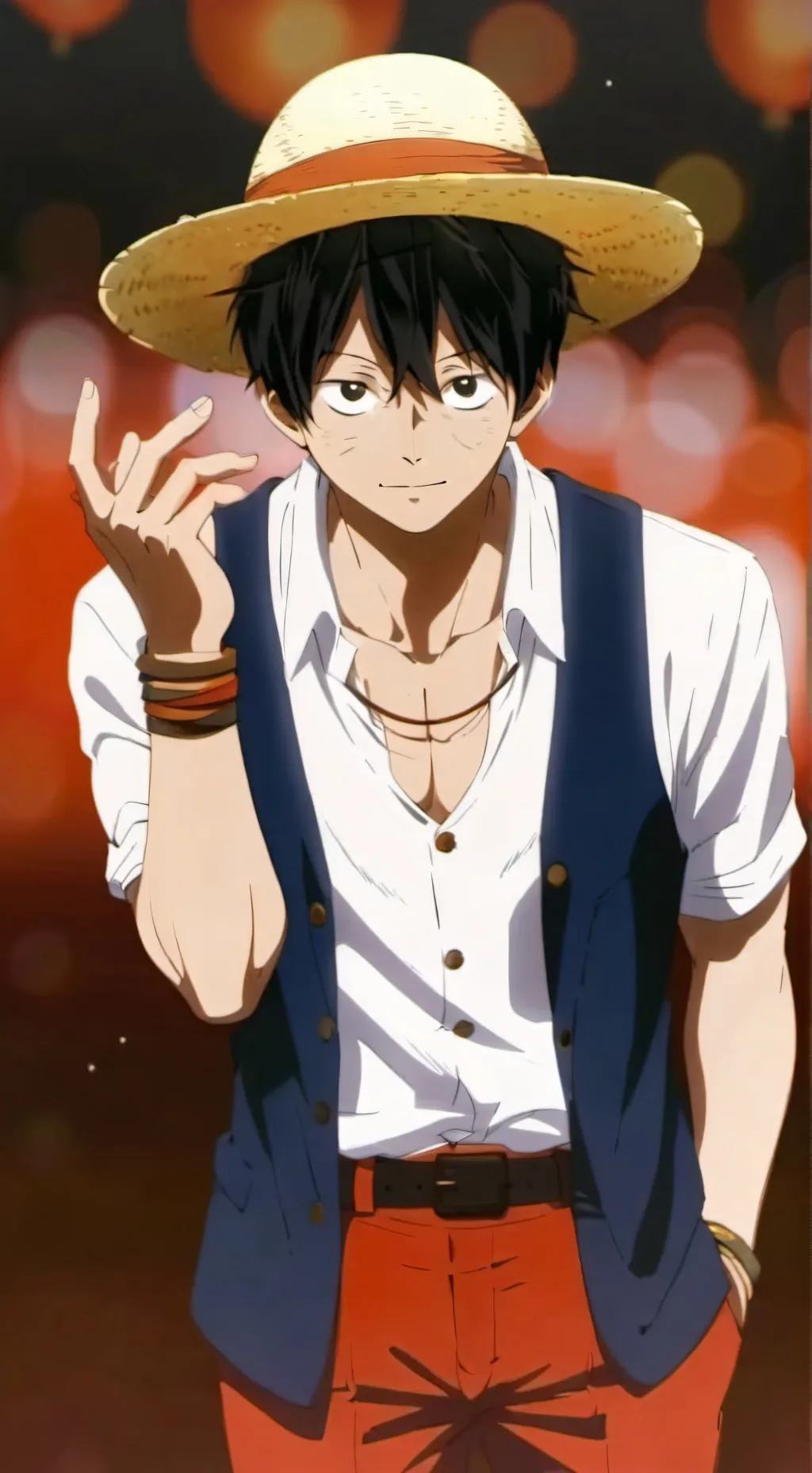 ai character: Monkey D Luffy background