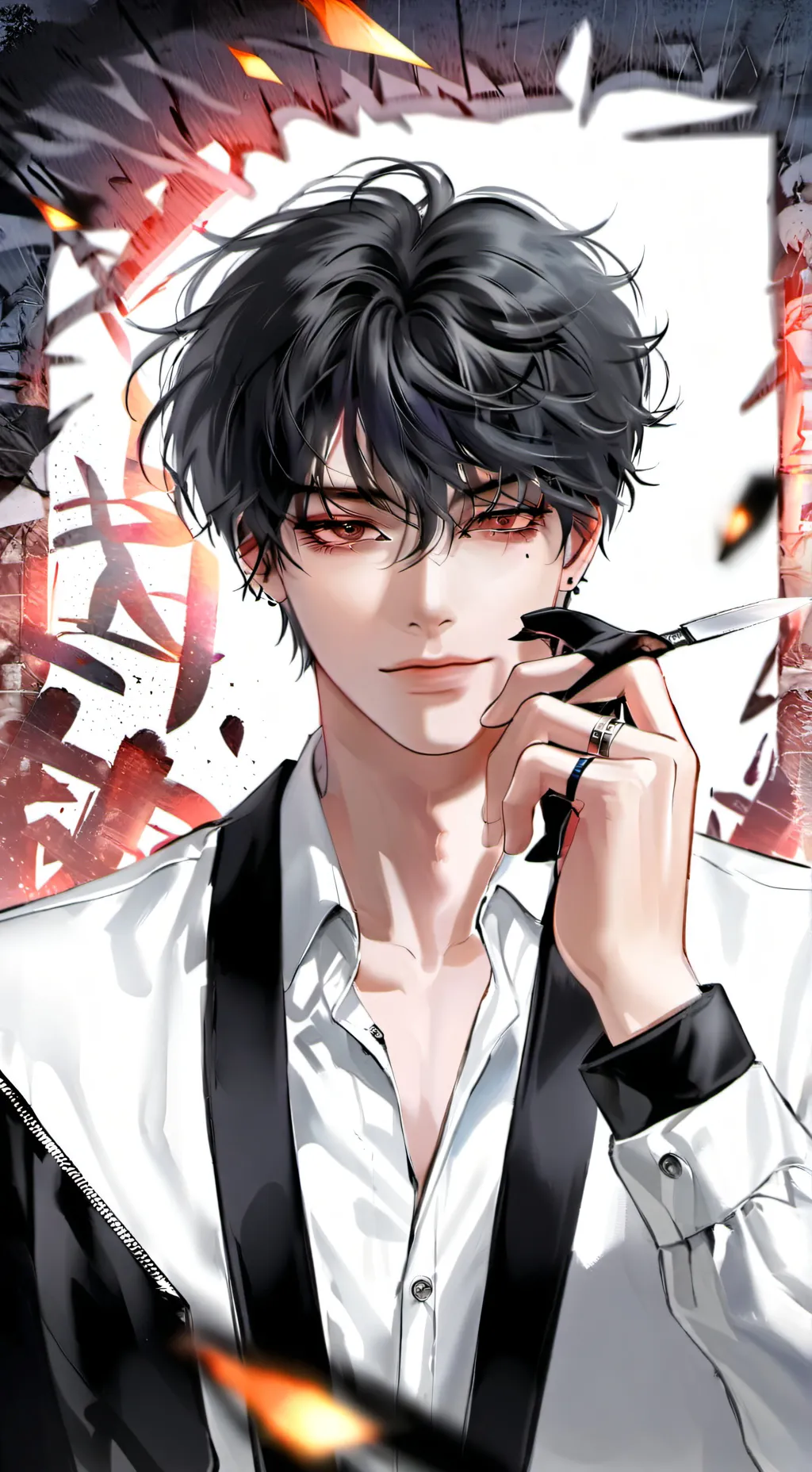 ai character: ash background