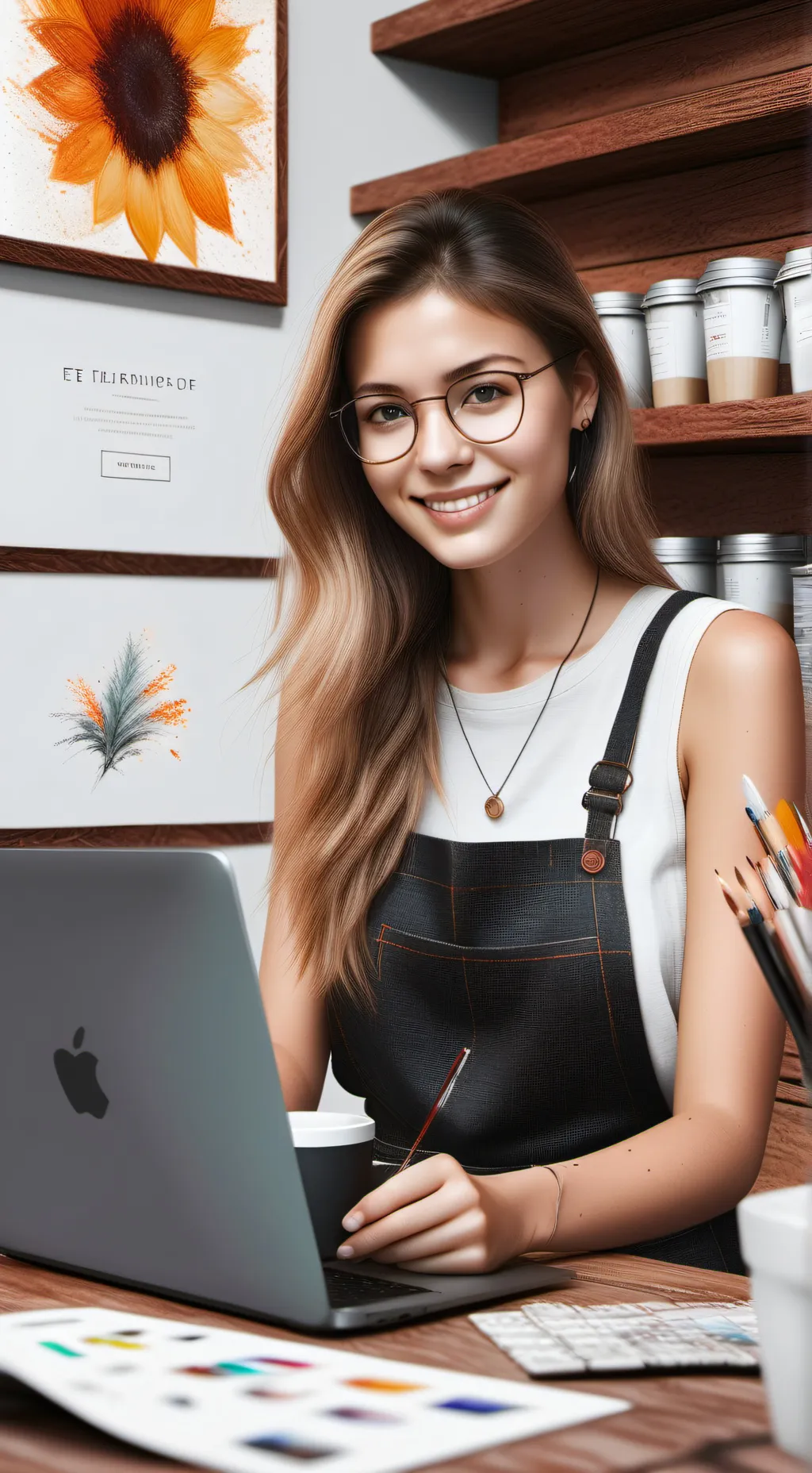 ai character: The Artisan's Canv background