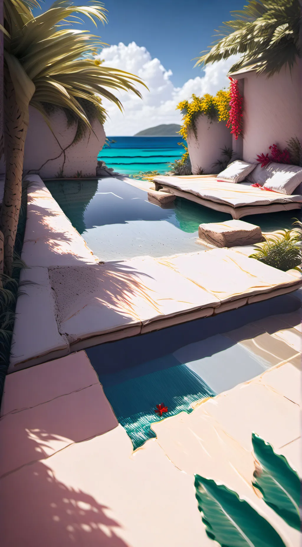 ai character: mha pool day  background