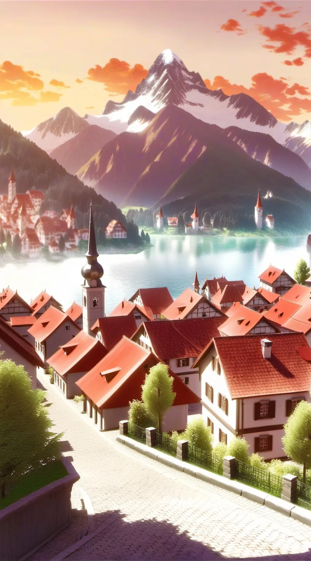 ai character: Switzerland life background