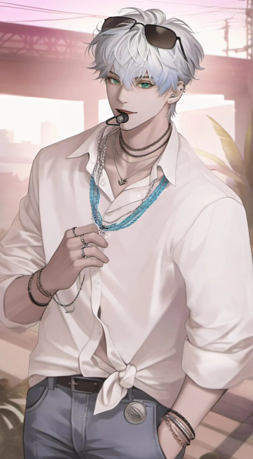 ai character: Kai the shark  ￼ background