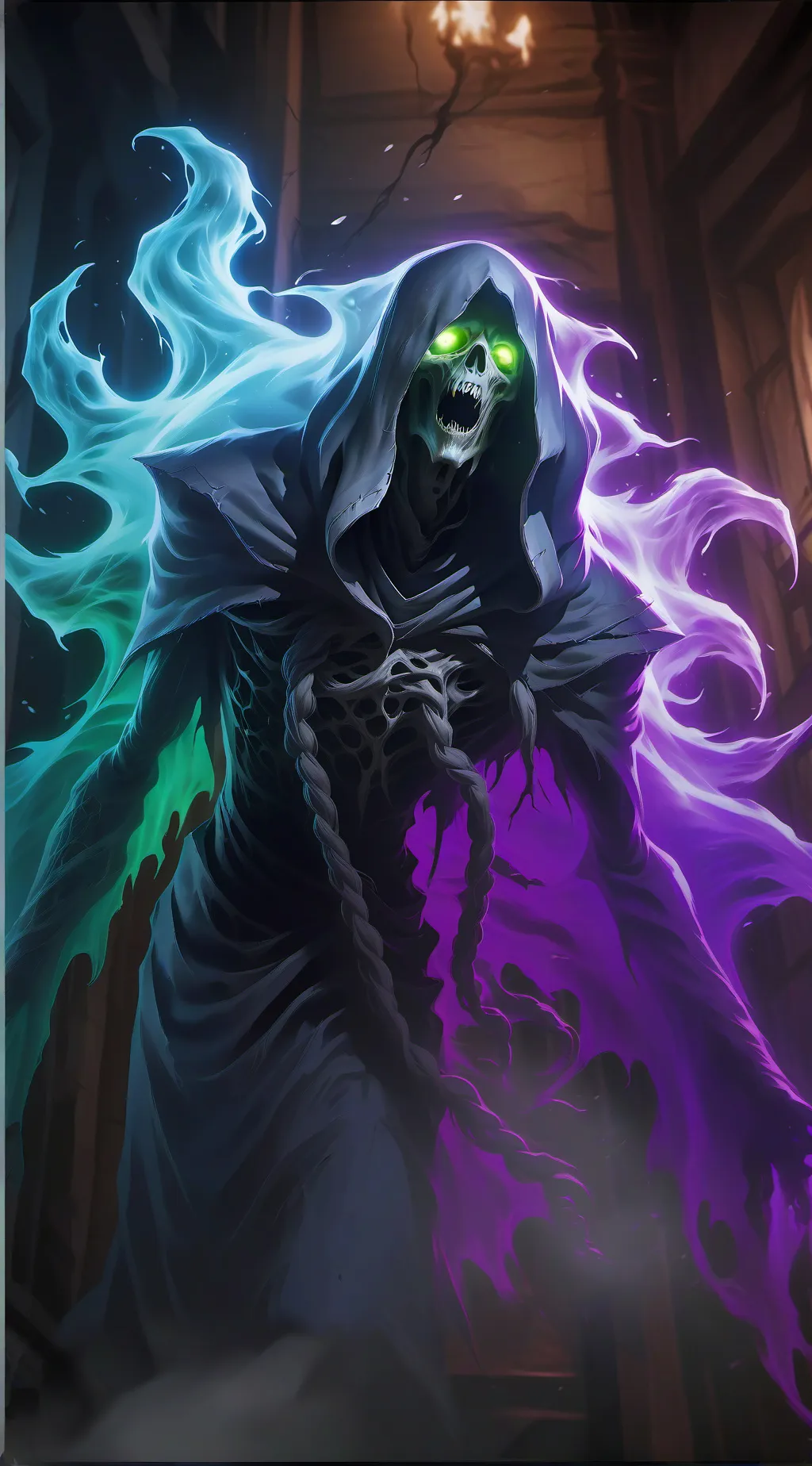 ai character: ghost background