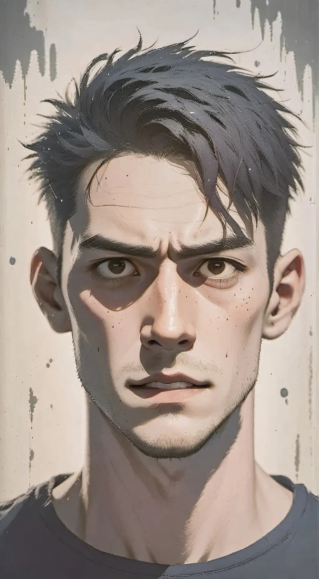 ai character: scard guy background