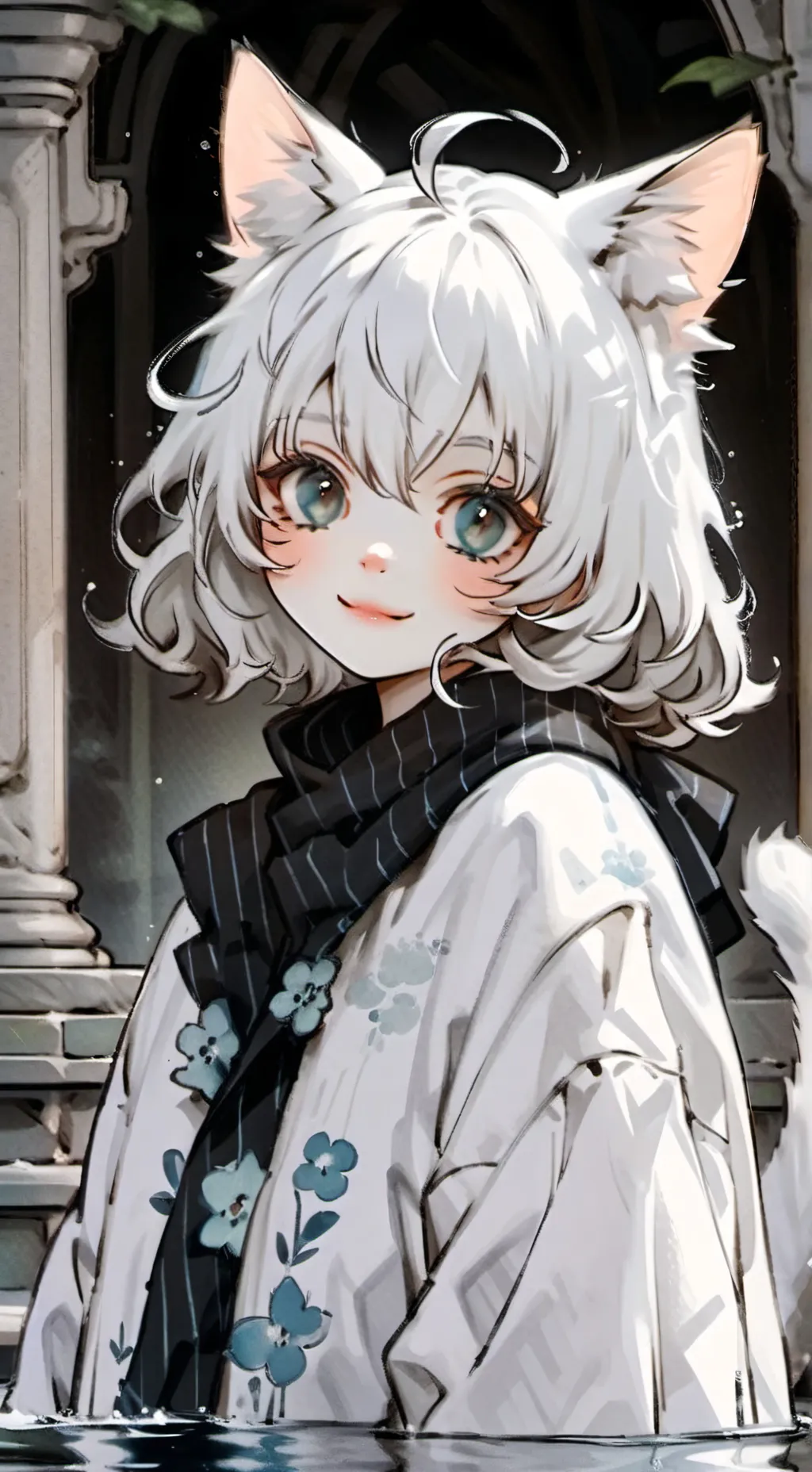 ai character: Blanco Feline Spirit background