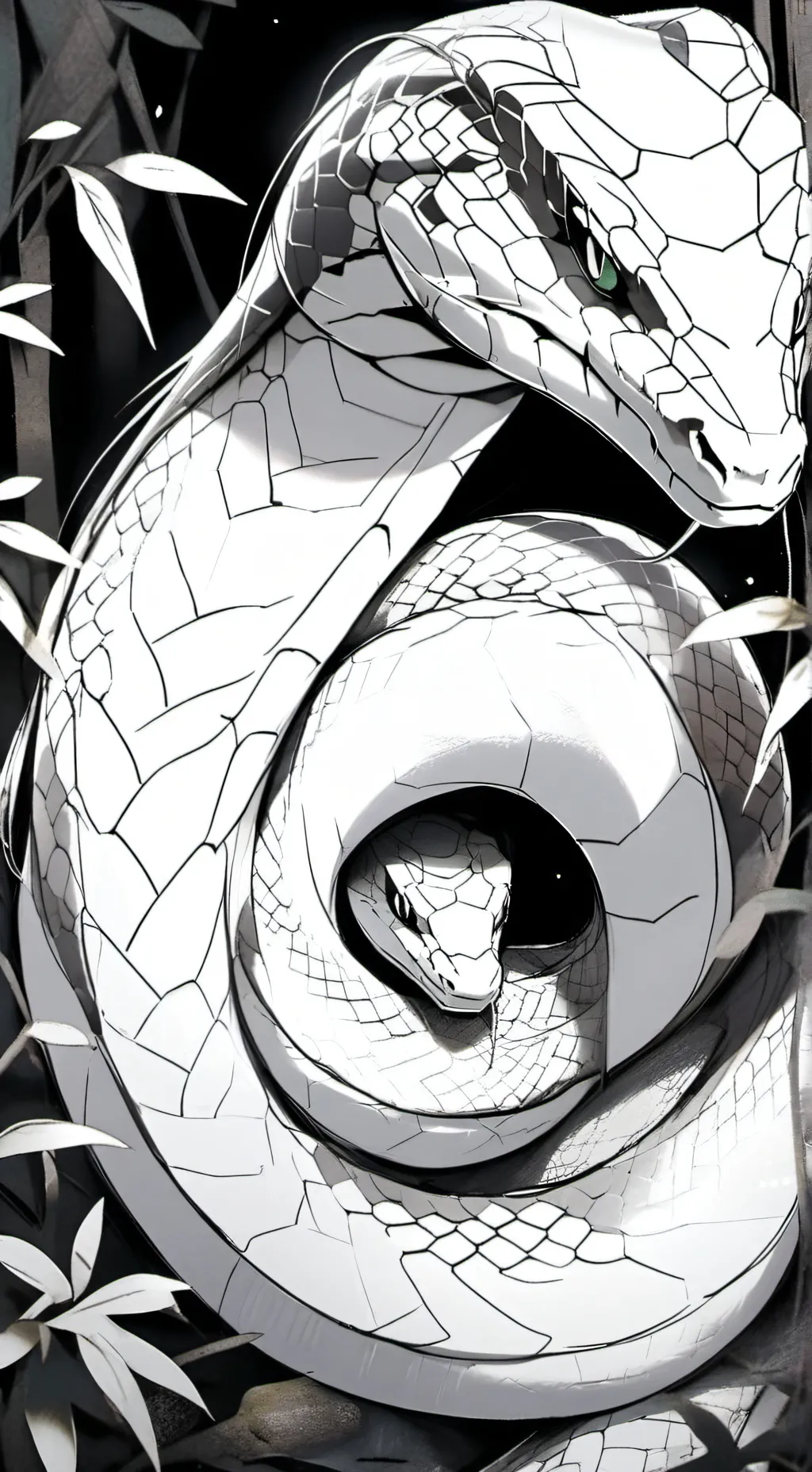 ai character: snake background