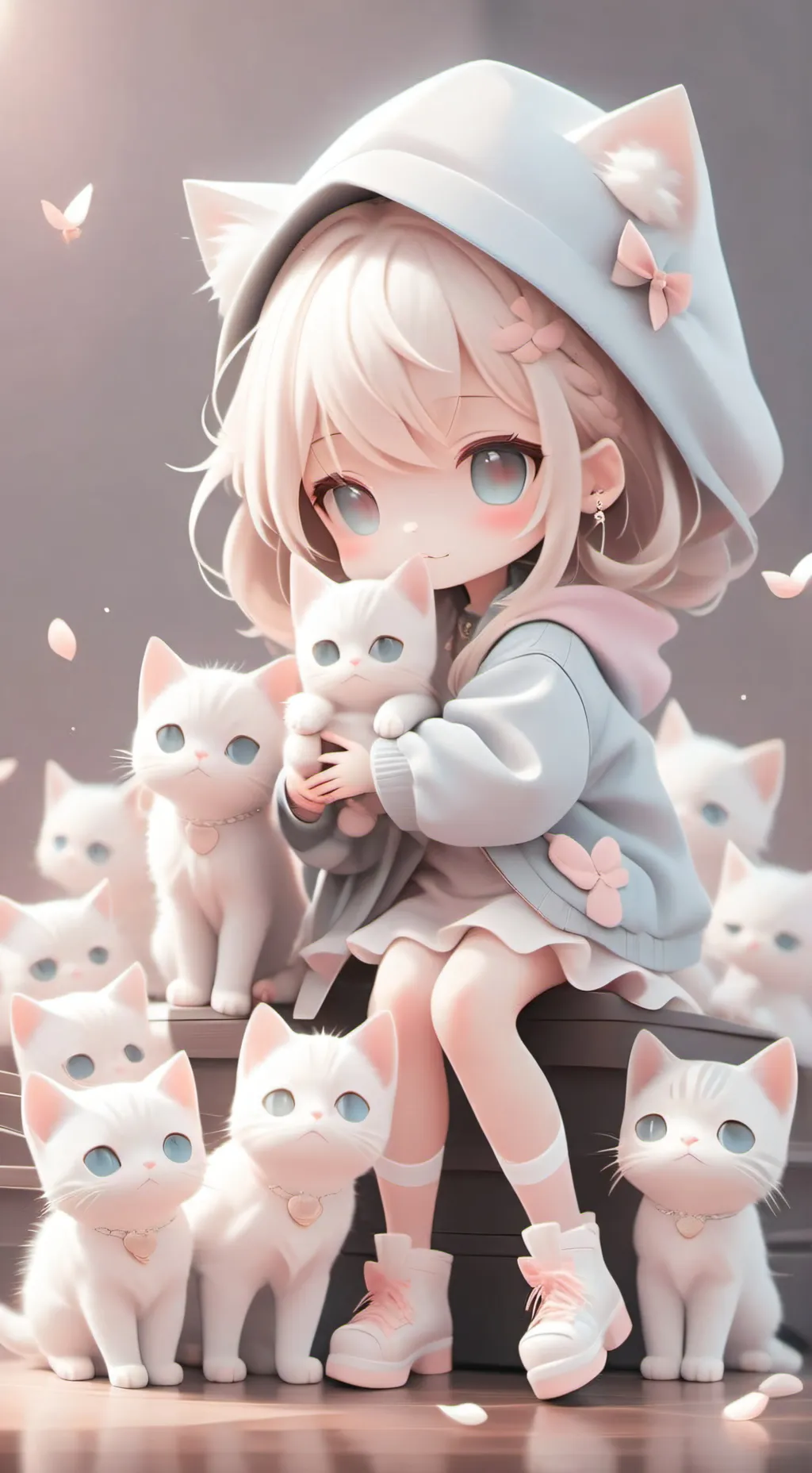 ai character: Jealousy kittens background