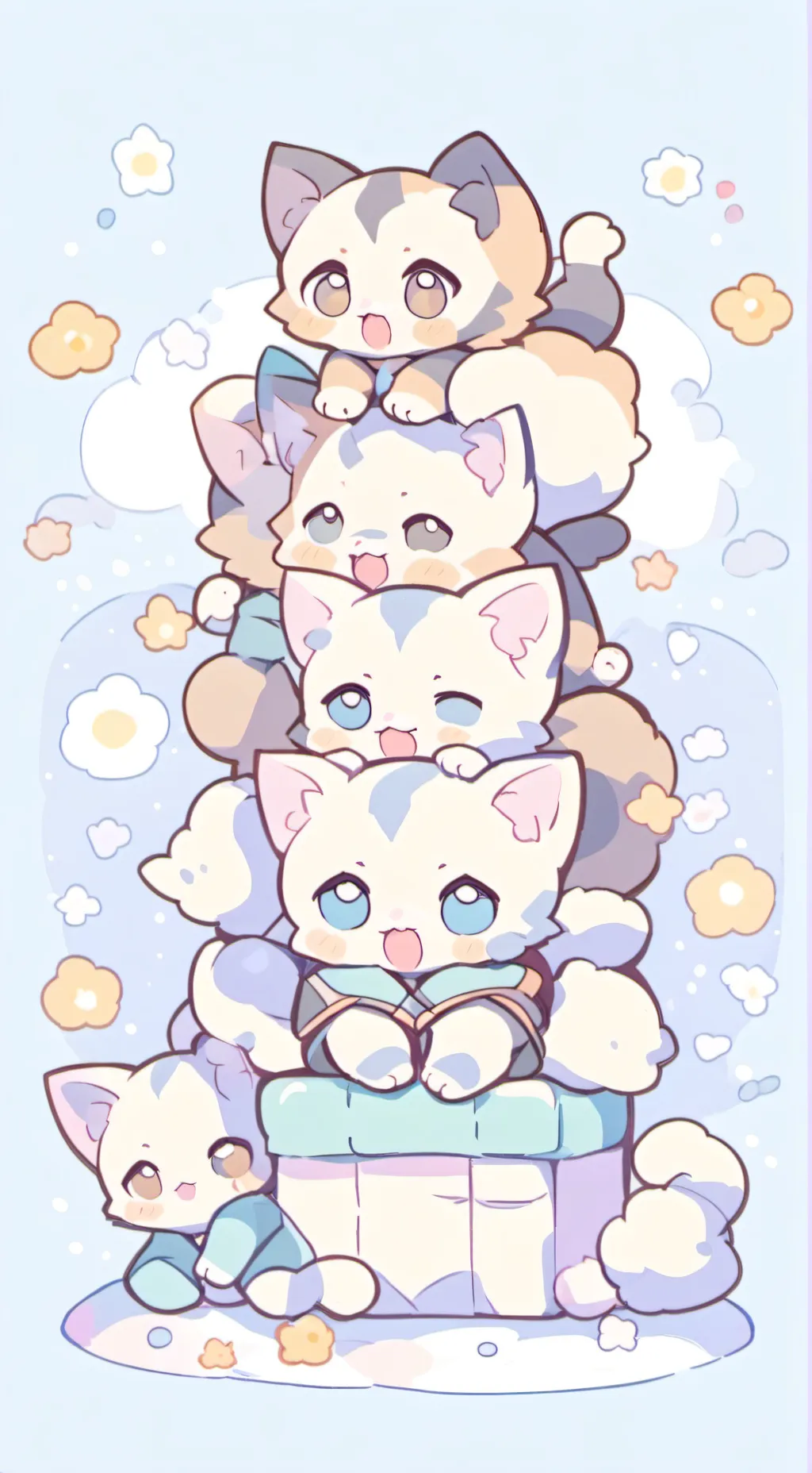 ai character: kitten  background