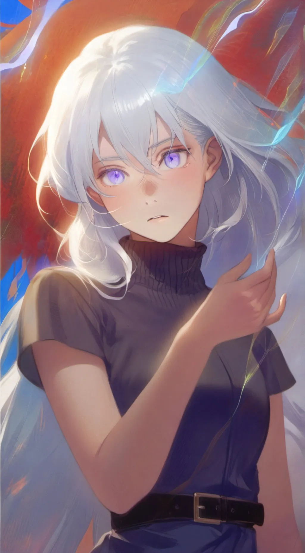 ai character: gojo mujer  background