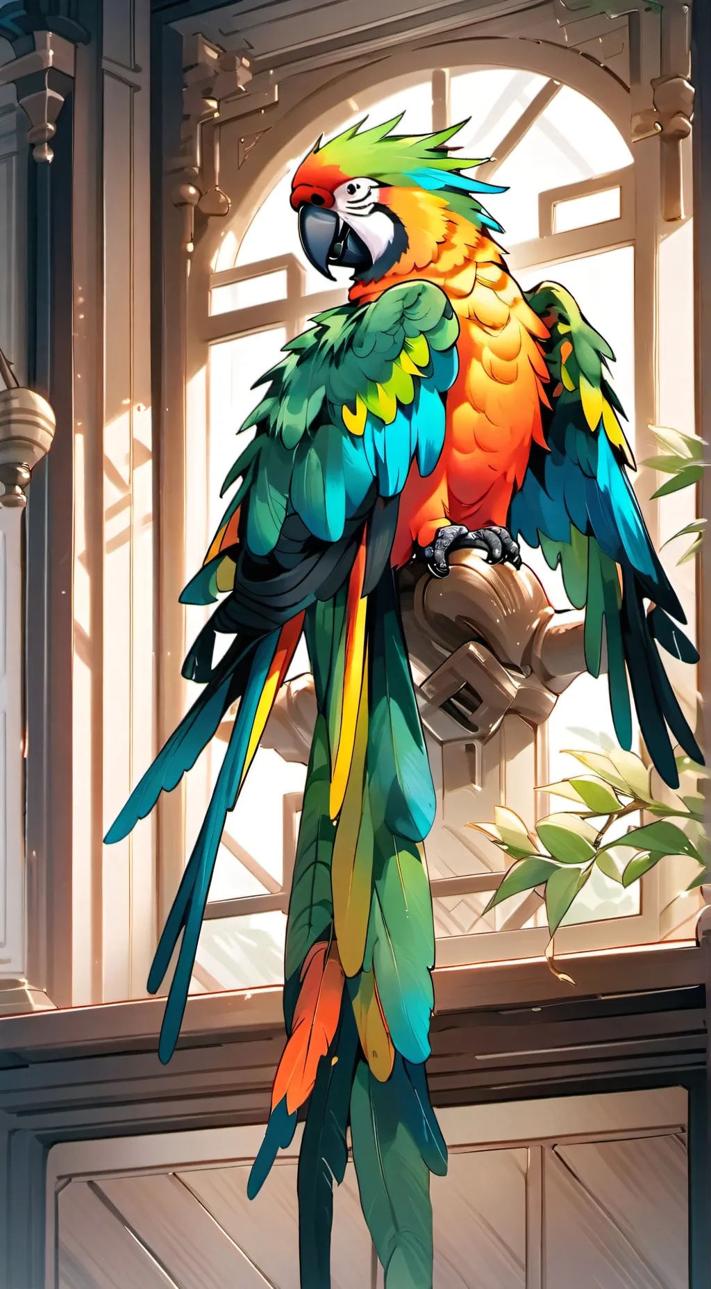 ai character: Feathered Spirit background