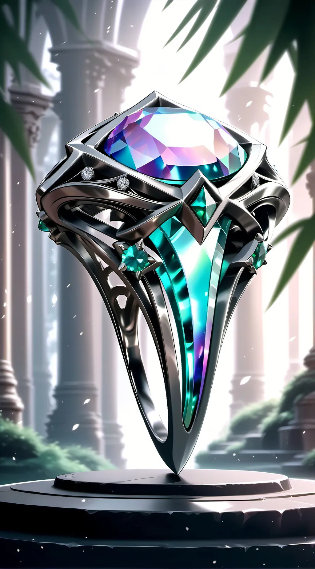 ai character: Magic ring background