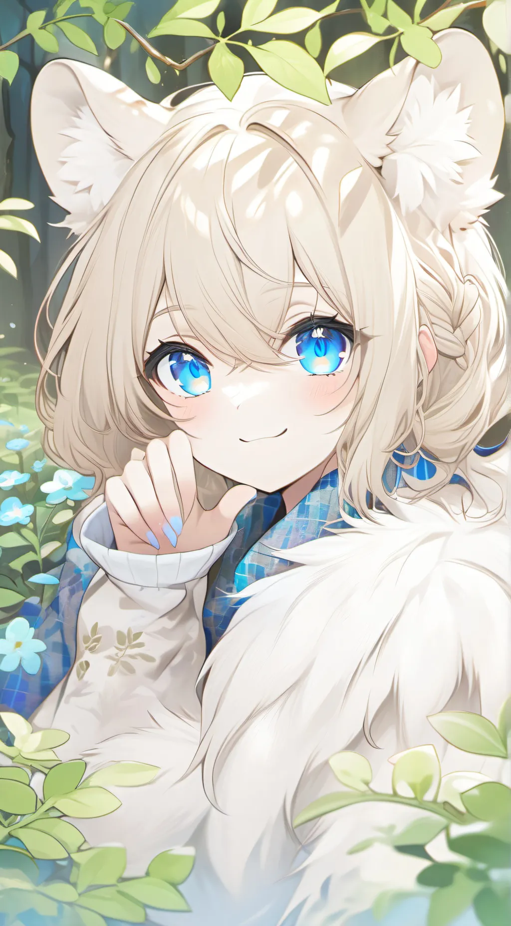 ai character: Azure Camouflage F background