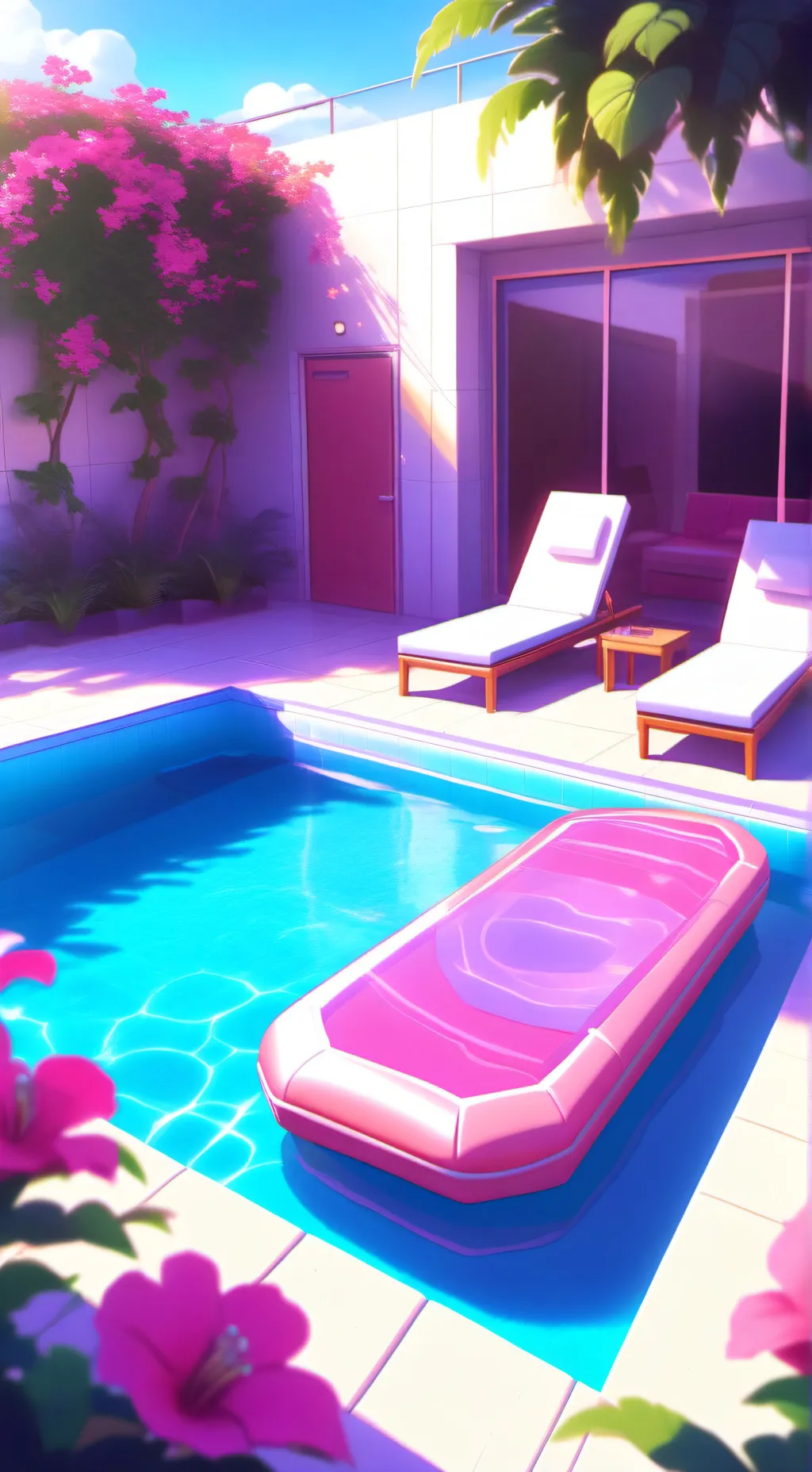 ai character: Sprunki piscina 2  background