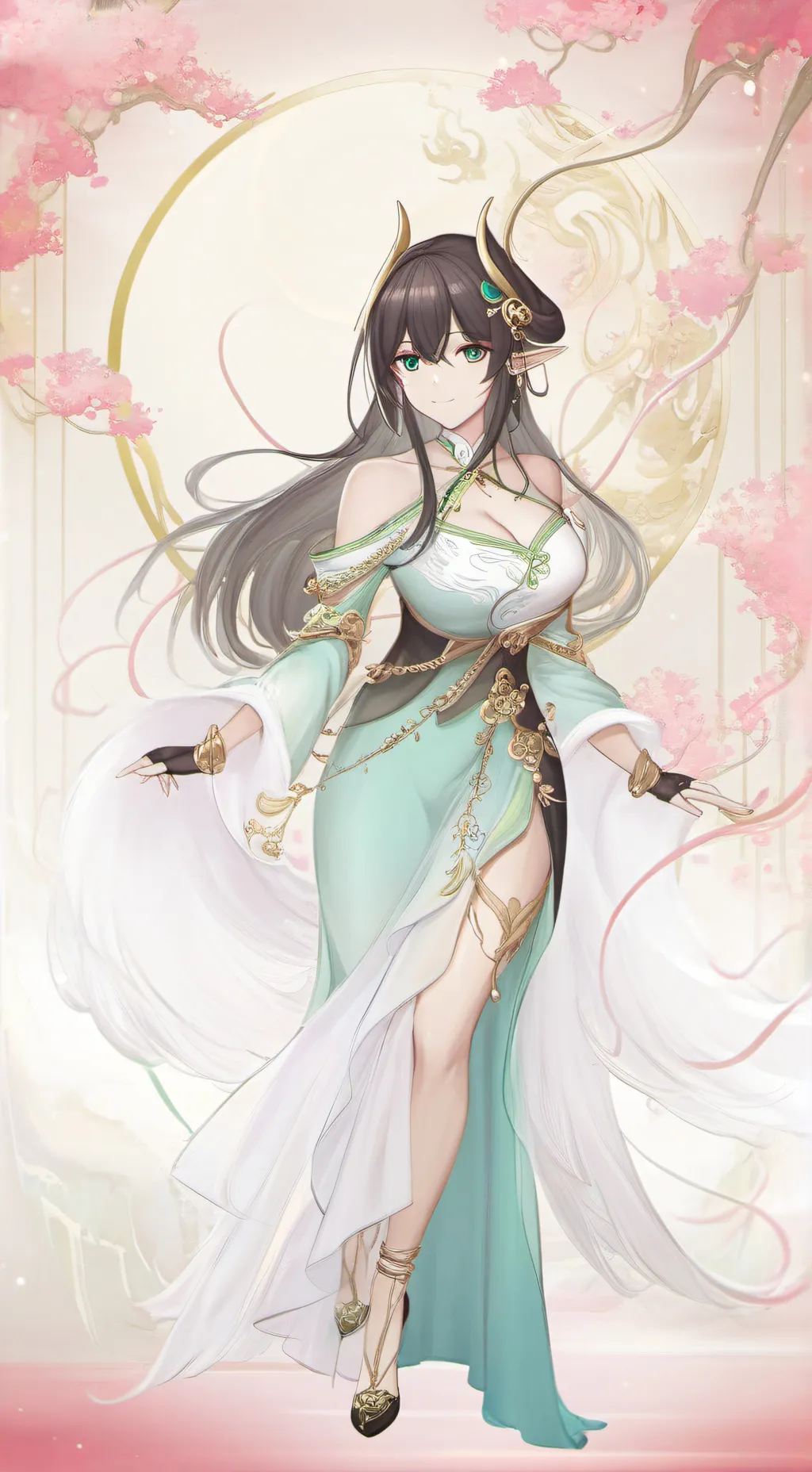 ai character: 龙自在（女帝） background