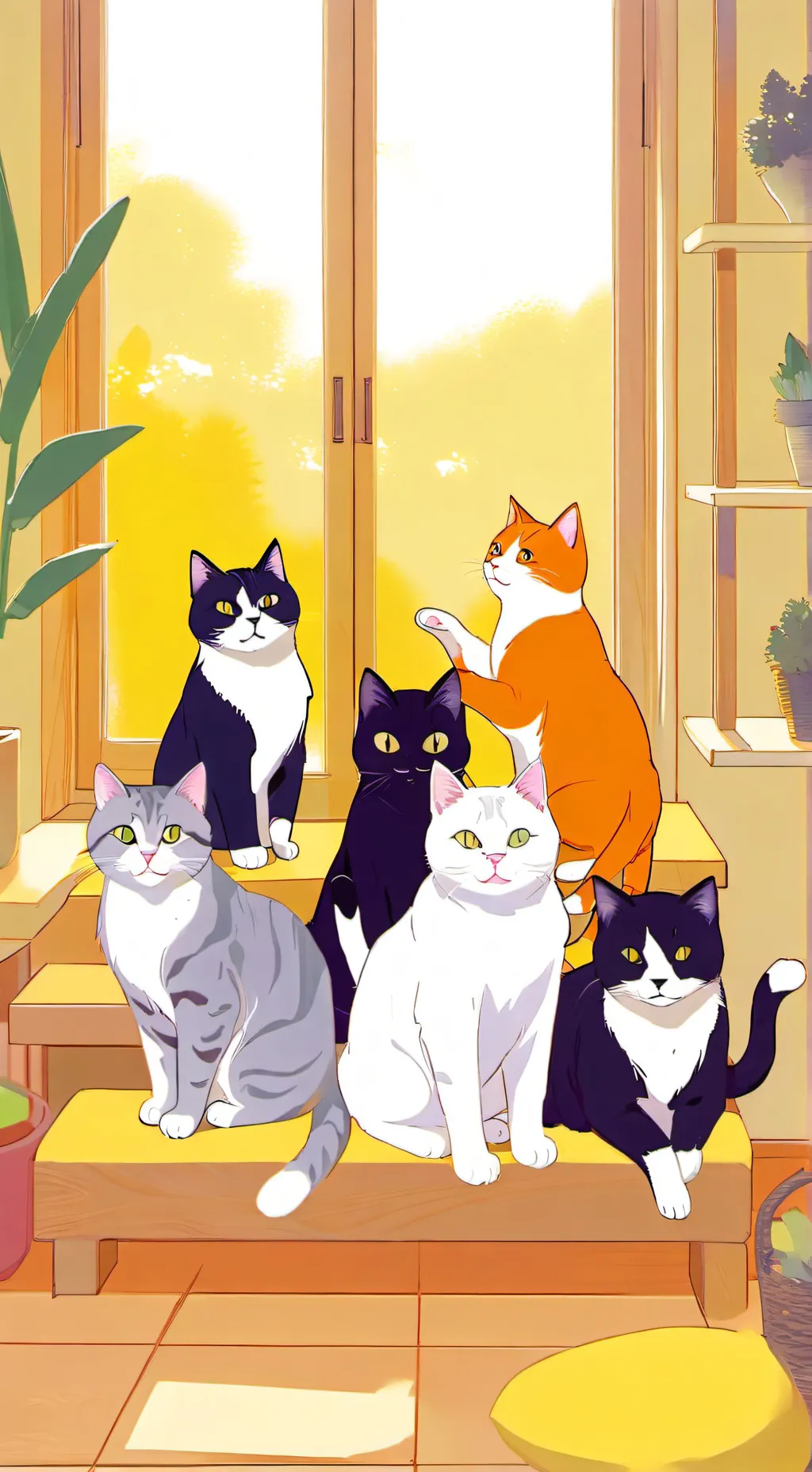 ai character: cat island background