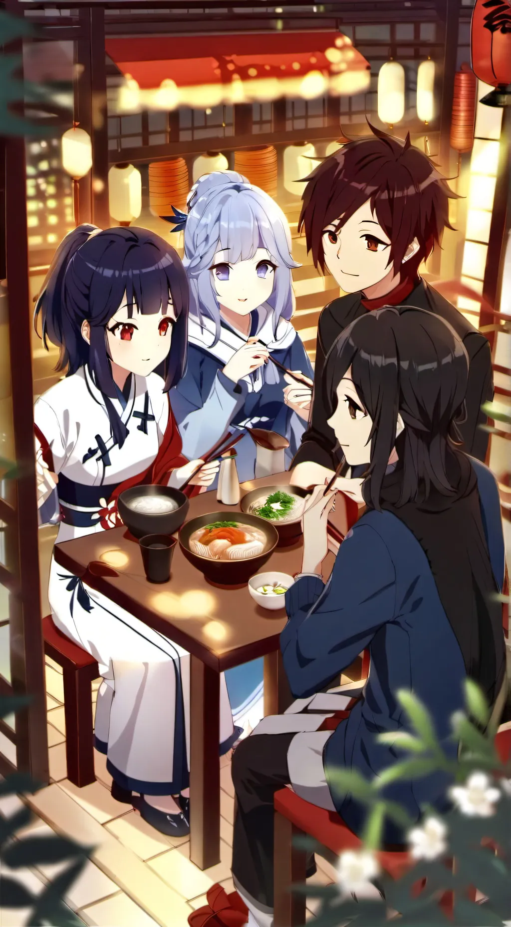 ai character: ramen day! background