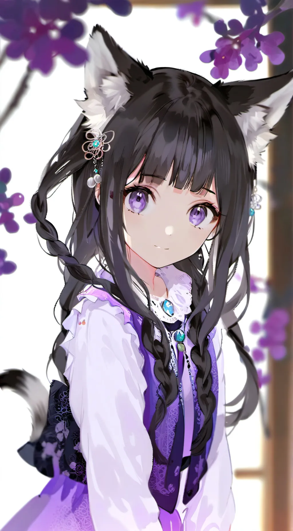 ai character: Purplina Furry Spirit background