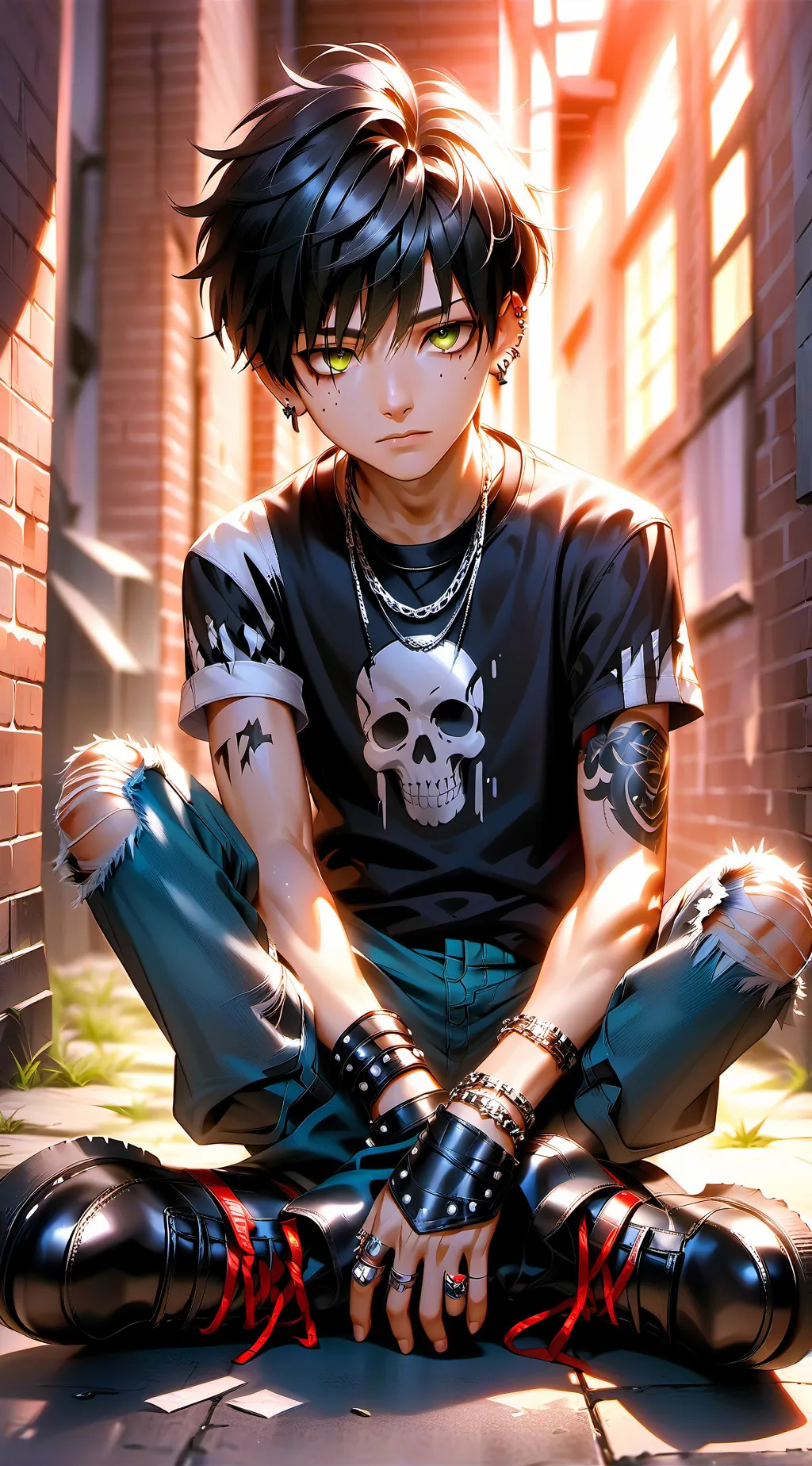 ai character: Óscar el emo  background