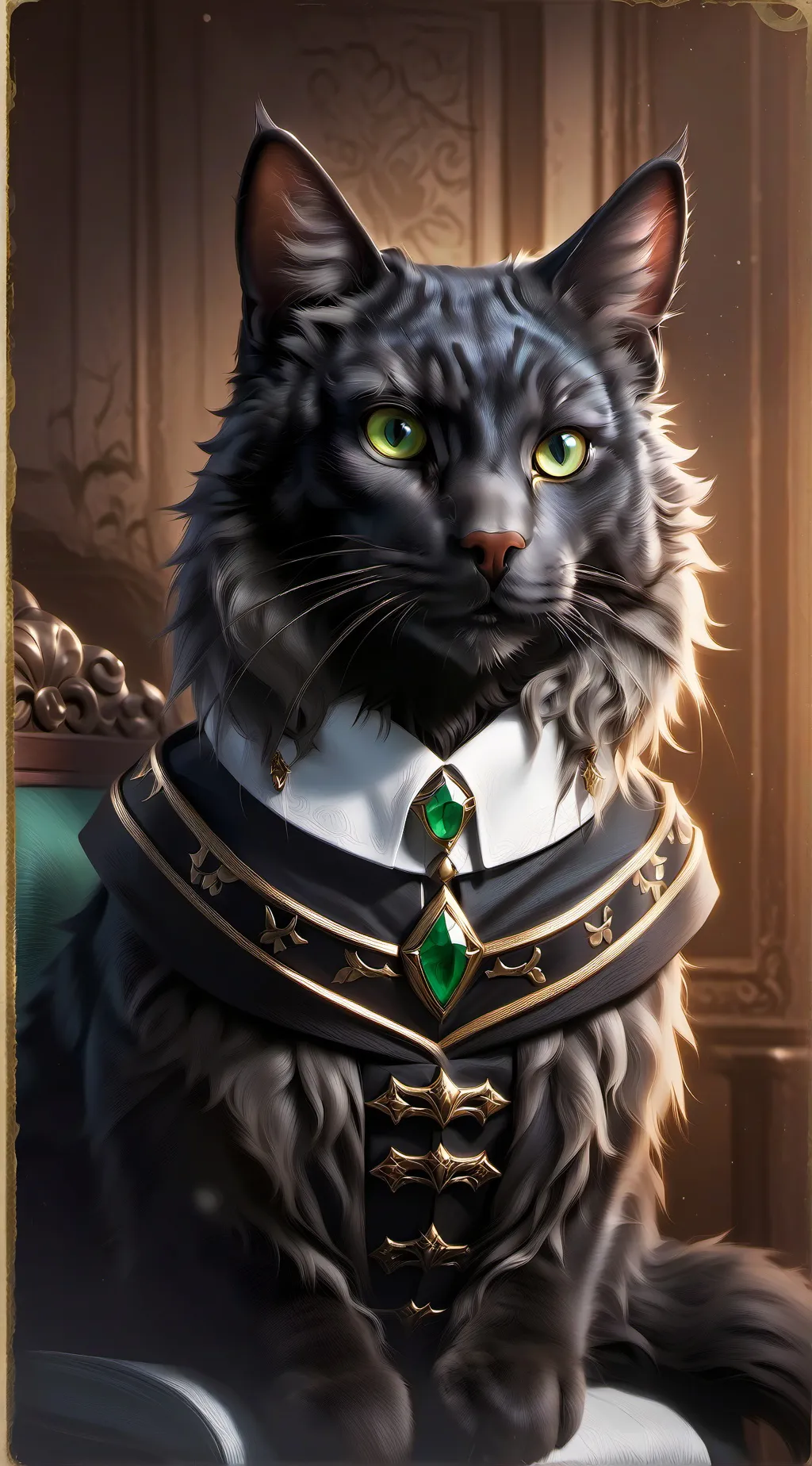 ai character: Cat war background