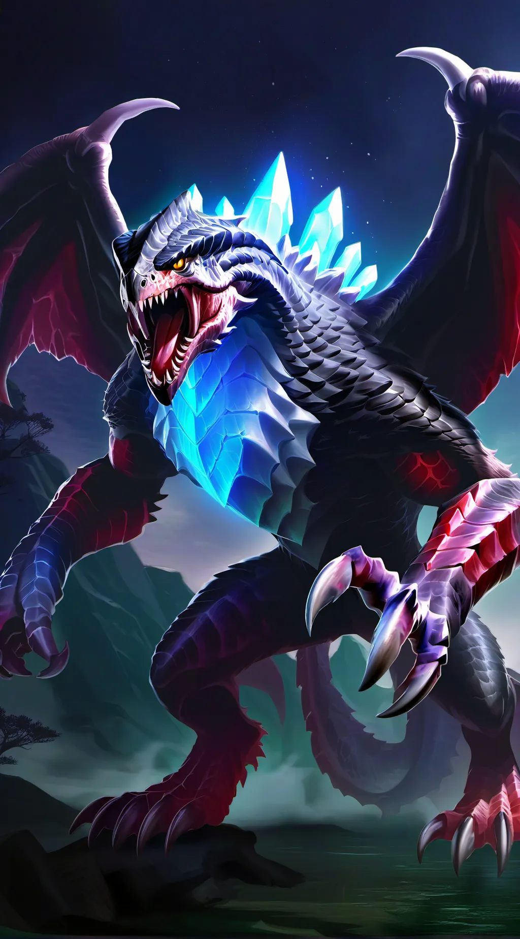 ai character: Indomraptor  background