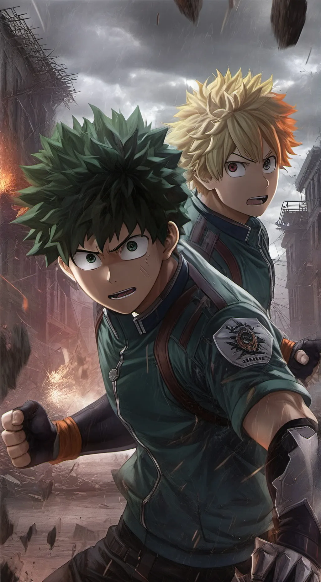 ai character: Bakudeku♡🧡💚 background