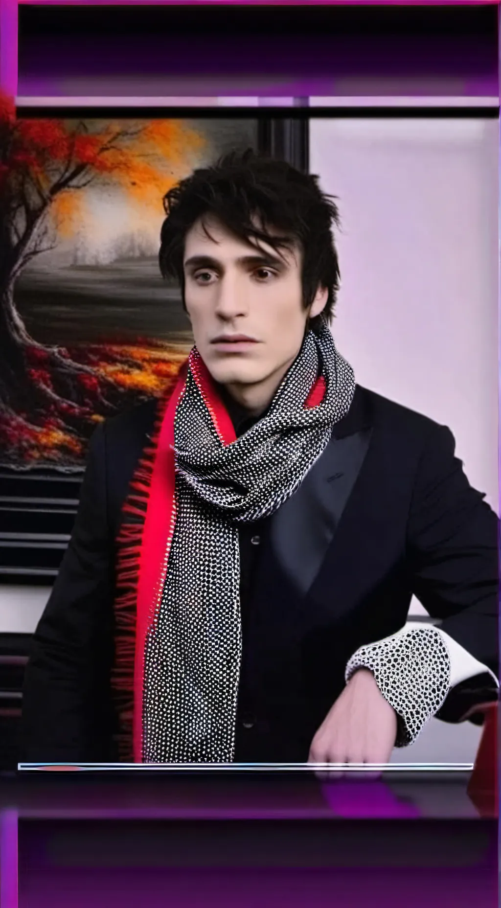 ai character: The Ethereal Art Critic background