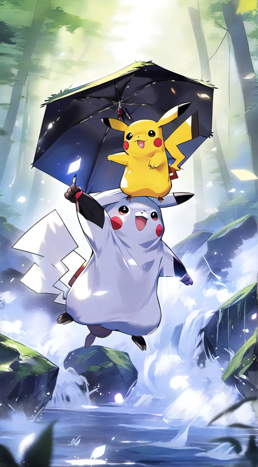 ai character: Lumin and Nimbus background