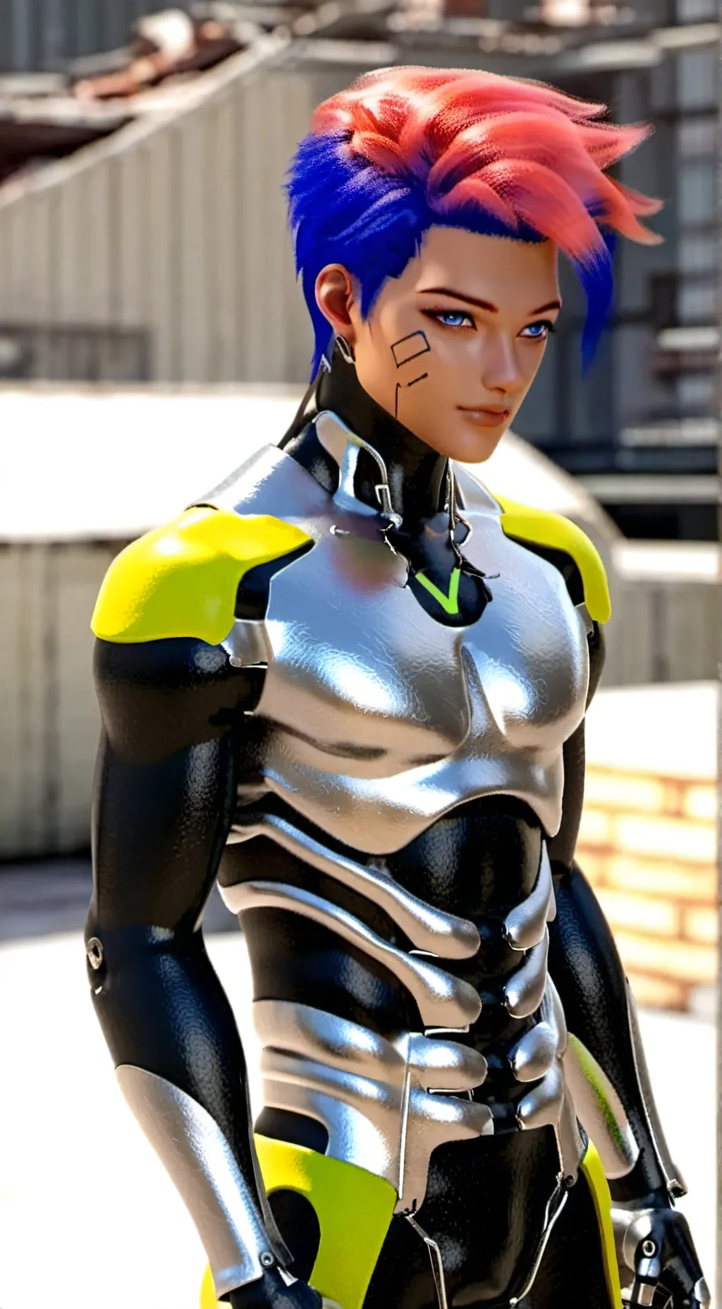 ai character: Aqua background