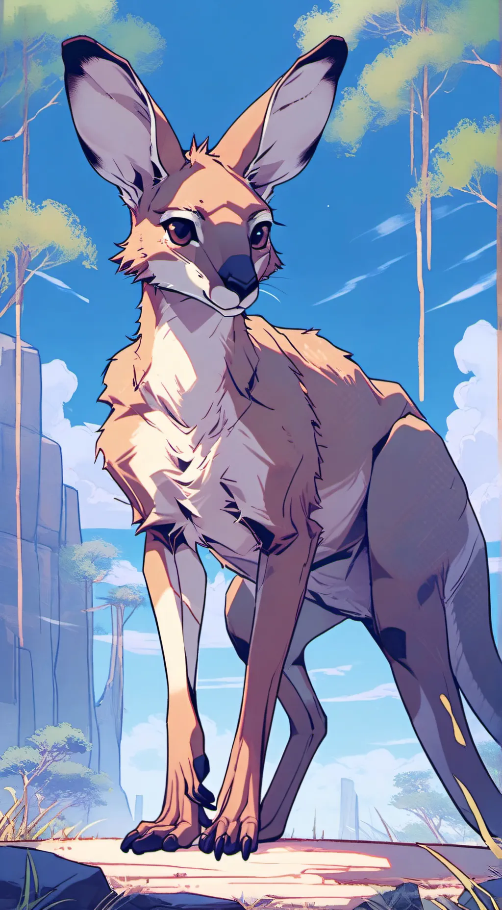 ai character: кенгуру background