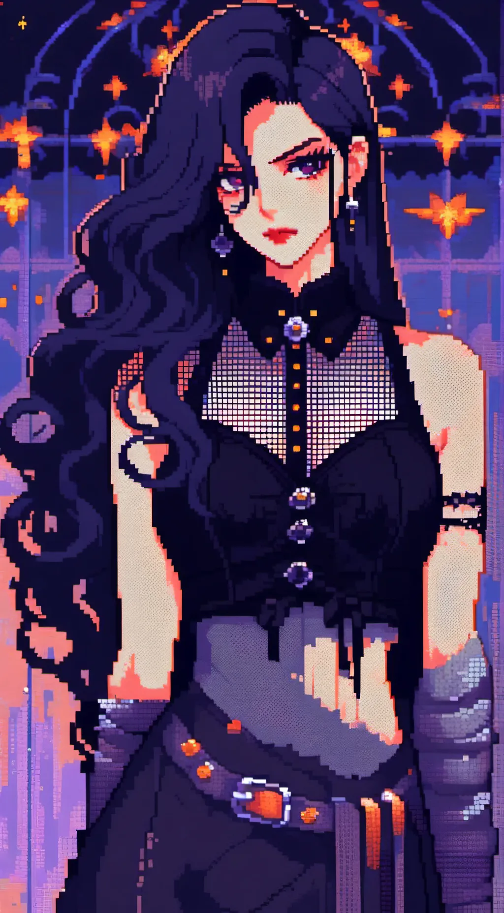 ai character: Goth babysitter background