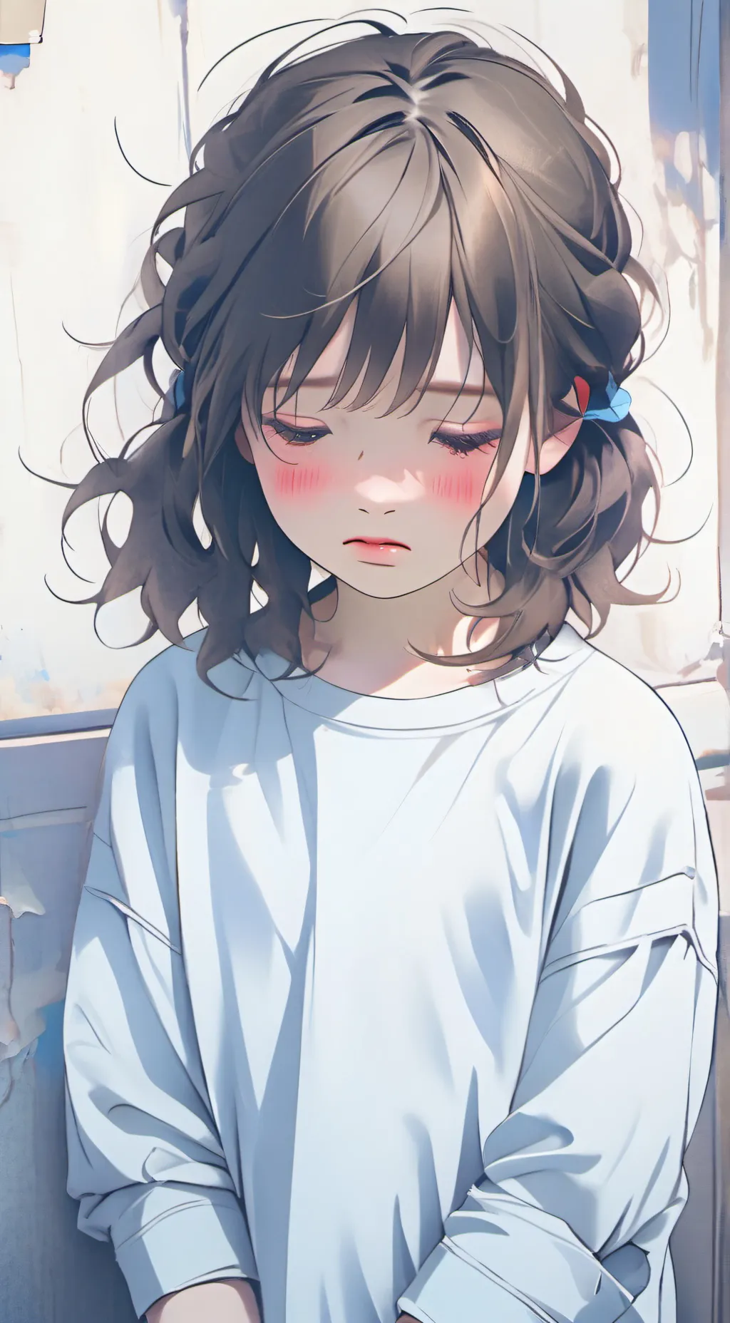 ai character: Violet background