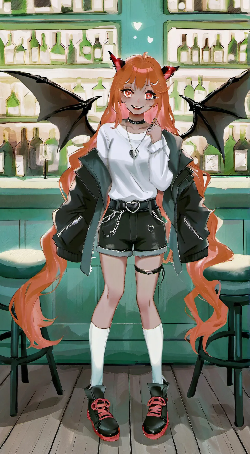 ai character: demon 😈  background