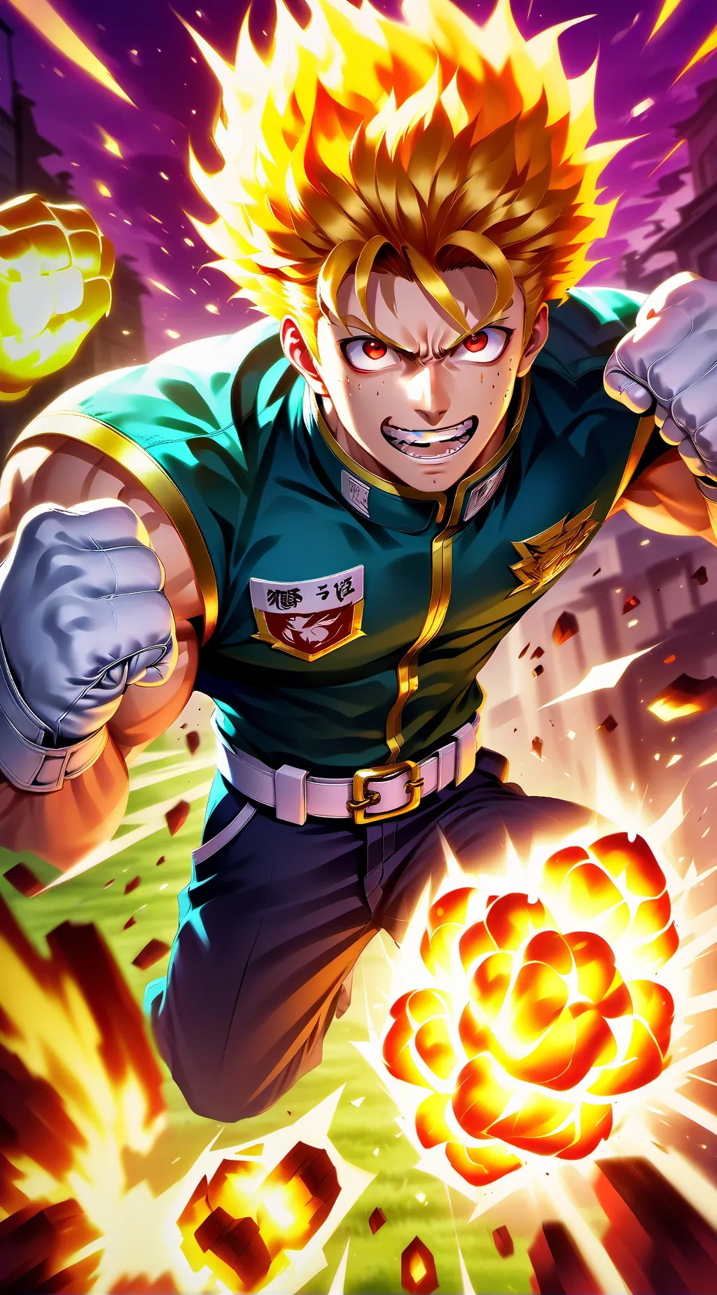 ai character: Bakugo Katsuki background