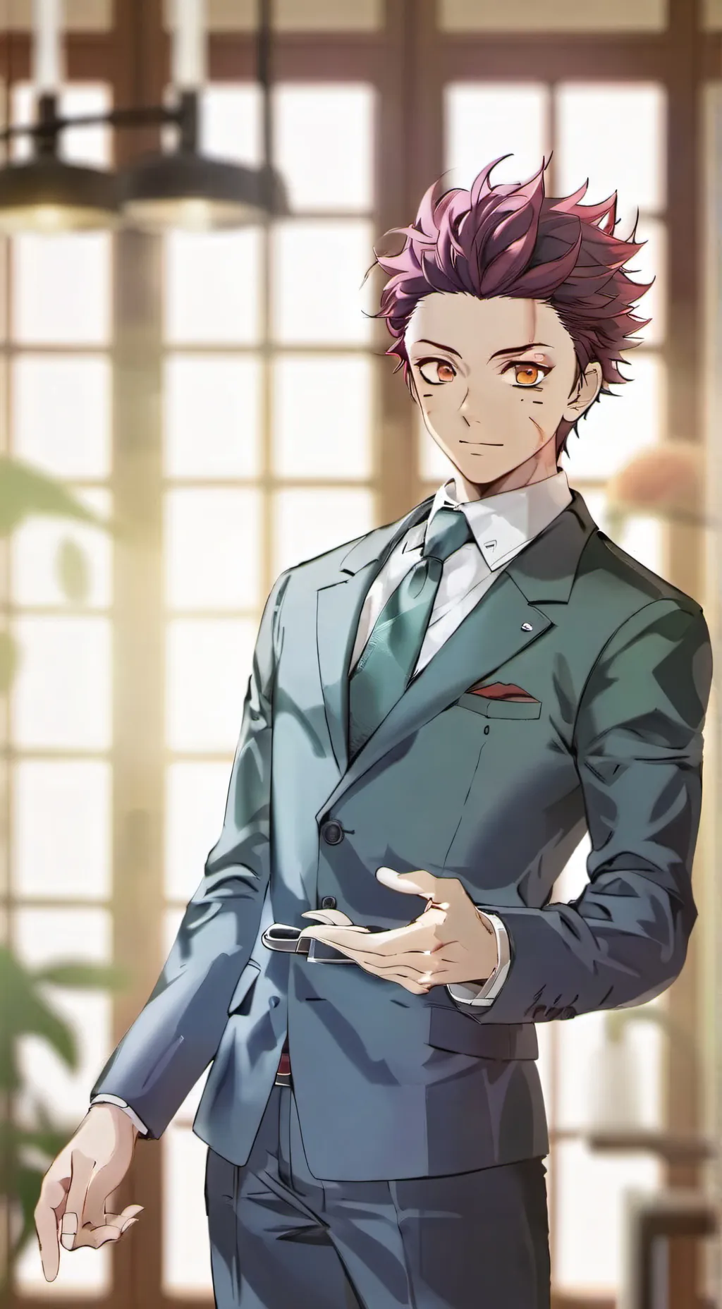 ai character: Tanjiro bodyguard background