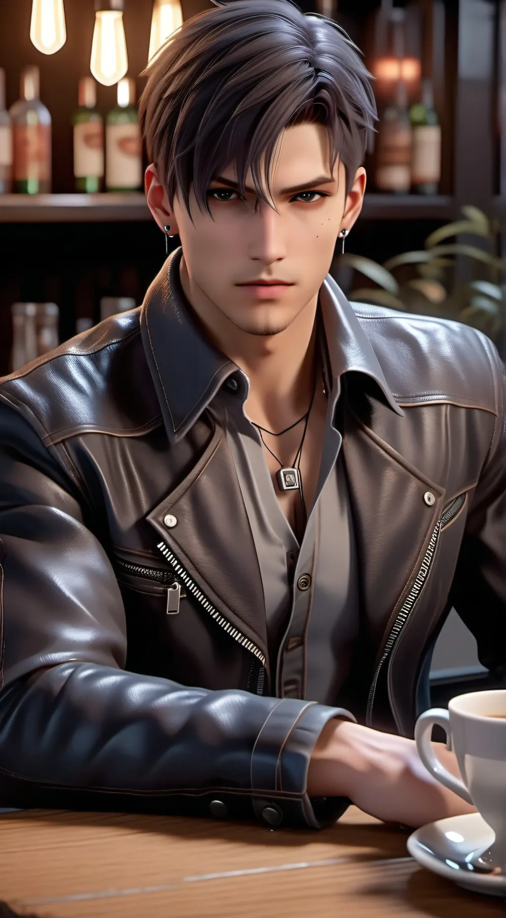 ai character: The Demanding Tech Blogger background