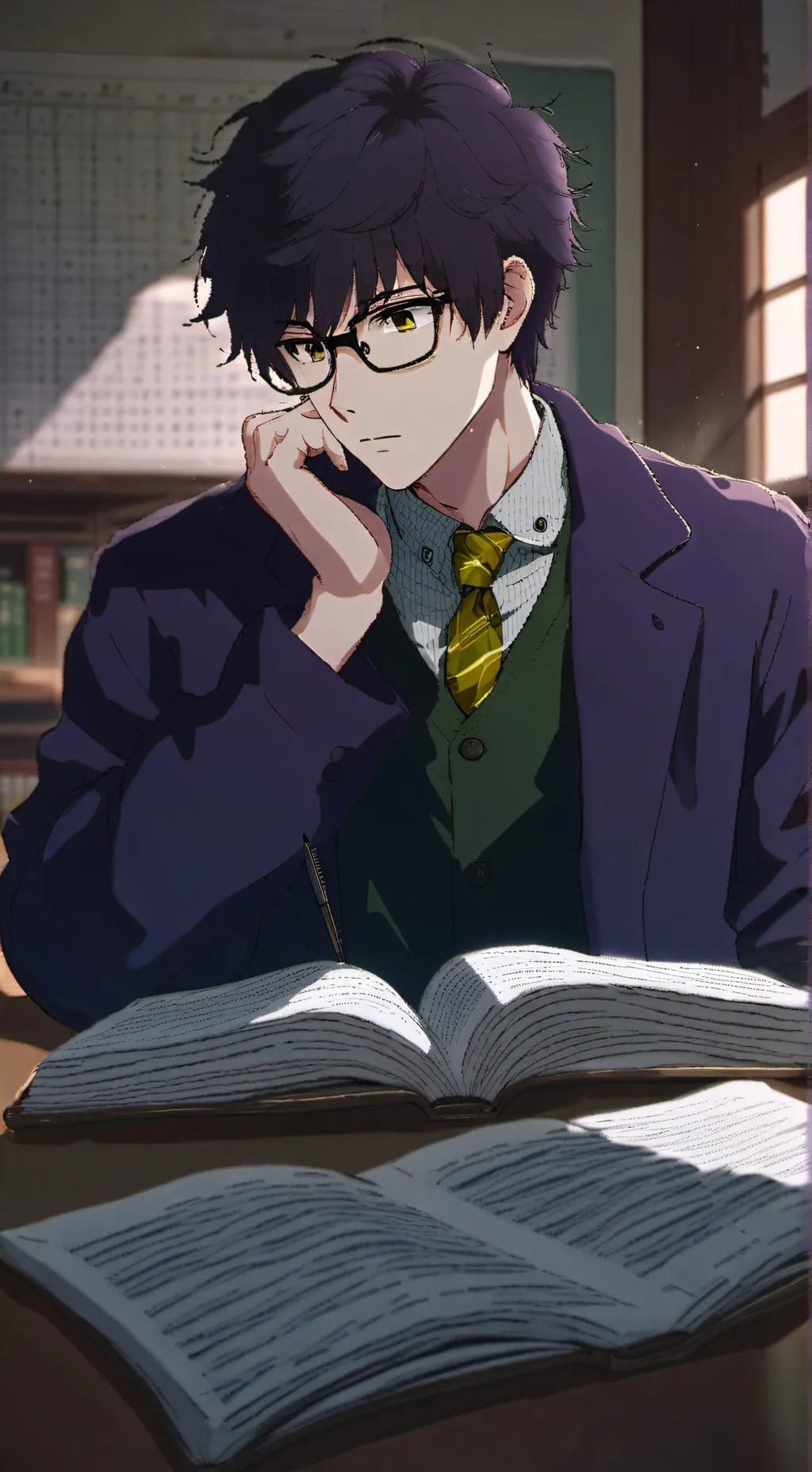 ai character: nerd background