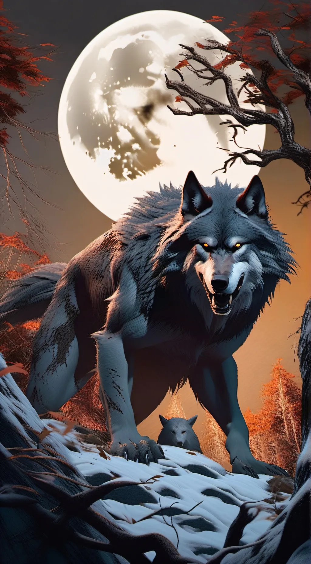 ai character: werewolf world background